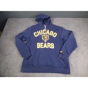 Nike Chicago Bears NFL Hoodie Mens XL‎ Navy Blue Pullover Graphic Sweatshirt